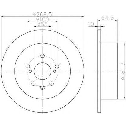 Photo Brake Disc HELLA 8DD355115071