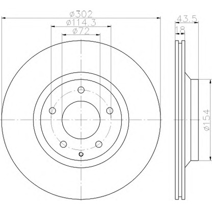 Photo Brake Disc HELLA 8DD355115211