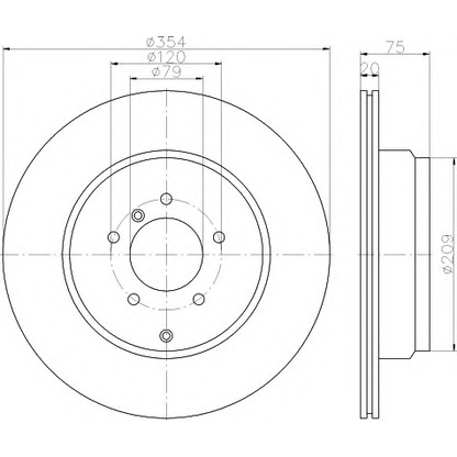 Photo Brake Disc HELLA 8DD355115301