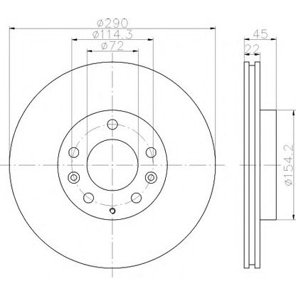 Photo Brake Disc HELLA 8DD355115311