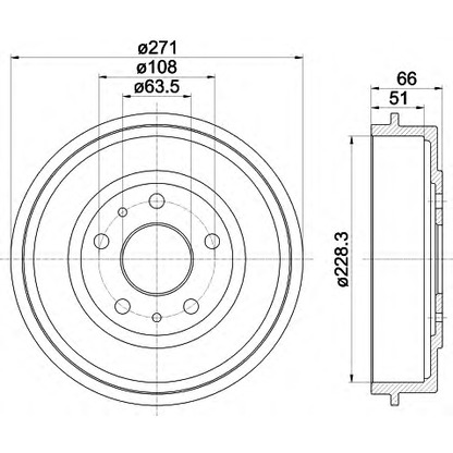 Фото Тормозной барабан HELLA 8DT355300661