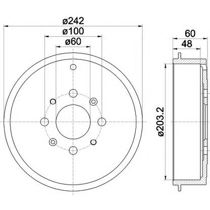 Фото Тормозной барабан HELLA 8DT355300681