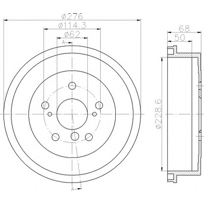 Фото Тормозной барабан HELLA 8DT355300801