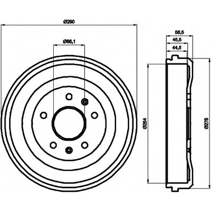 Foto Tamburo freno HELLA 8DT355300901