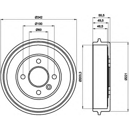 Photo Brake Drum HELLA 8DT355301341