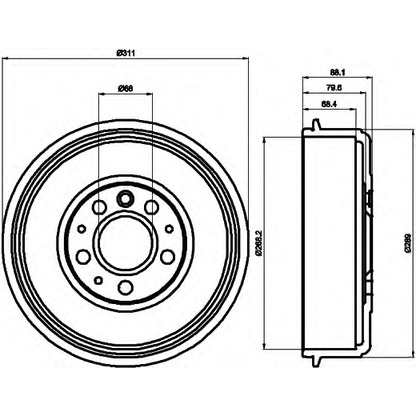 Фото Тормозной барабан HELLA 8DT355301721