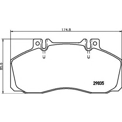 Photo Brake Pad Set, disc brake HELLA 8DB355005311