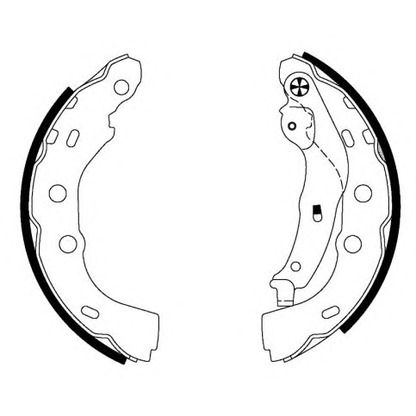 Photo Brake Shoe Set HELLA 8DB355000451