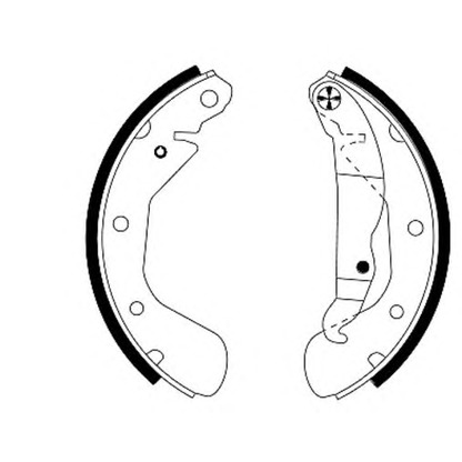 Photo Brake Shoe Set HELLA 8DB355001301