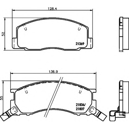 Foto Kit pastiglie freno, Freno a disco HELLA 8DB355006451