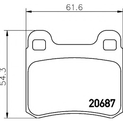 Photo Brake Pad Set, disc brake HELLA 8DB355007321