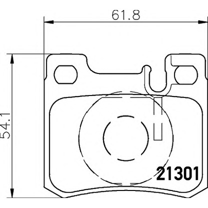 Photo Kit de plaquettes de frein, frein à disque HELLA 8DB355007671