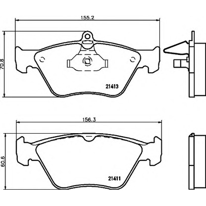 Photo Brake Pad Set, disc brake HELLA 8DB355007731