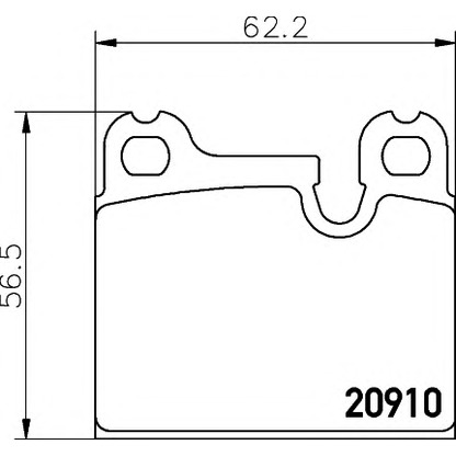 Photo Kit de plaquettes de frein, frein à disque HELLA 8DB355008111