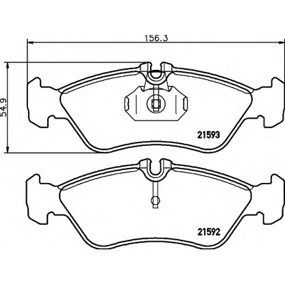 Photo Brake Pad Set, disc brake HELLA 8DB355008161