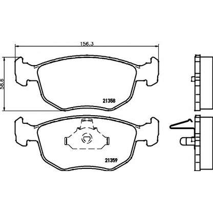 Фото Комплект тормозных колодок, дисковый тормоз HELLA 8DB355008191