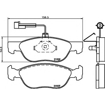 Foto Kit pastiglie freno, Freno a disco HELLA 8DB355008321