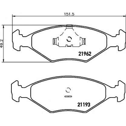 Фото Комплект тормозных колодок, дисковый тормоз HELLA 8DB355011031