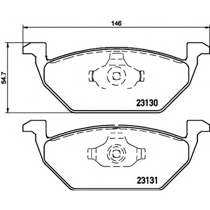 Фото Комплект тормозных колодок, дисковый тормоз HELLA 8DB355008591