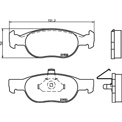 Photo Brake Pad Set, disc brake HELLA 8DB355009231