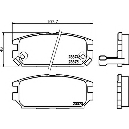 Photo Brake Pad Set, disc brake HELLA 8DB355009291