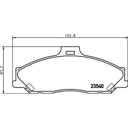 Photo Brake Pad Set, disc brake HELLA 8DB355009751