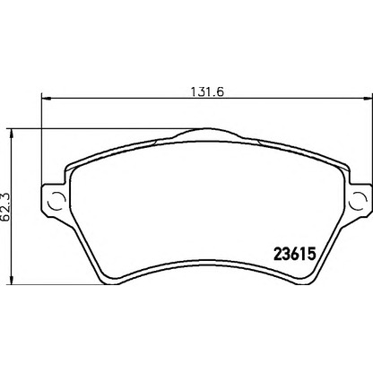 Photo Brake Pad Set, disc brake HELLA 8DB355009761