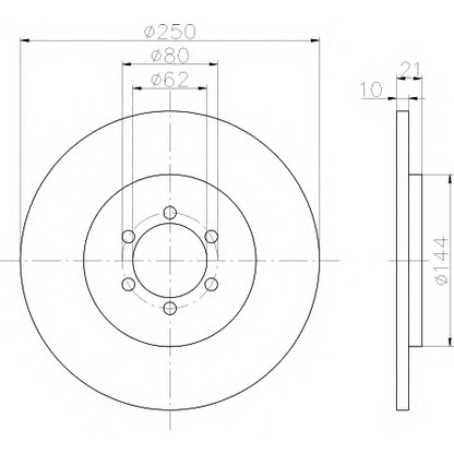 Photo Brake Disc HELLA 8DD355101071