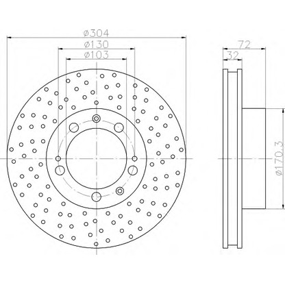 Photo Brake Disc HELLA 8DD355104731