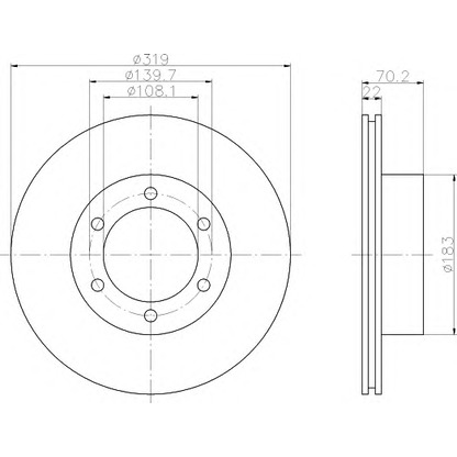 Photo Brake Disc HELLA 8DD355106241