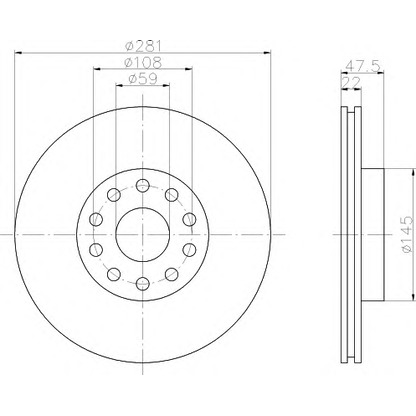 Foto Disco de freno HELLA 8DD355106291