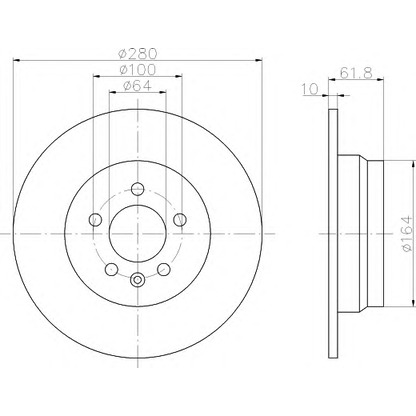 Photo Brake Disc HELLA 8DD355107261