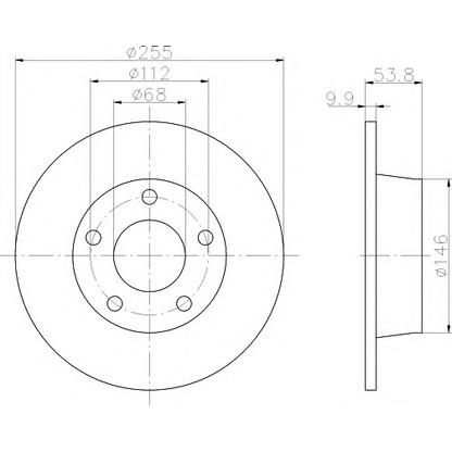 Photo Brake Disc HELLA 8DD355107352