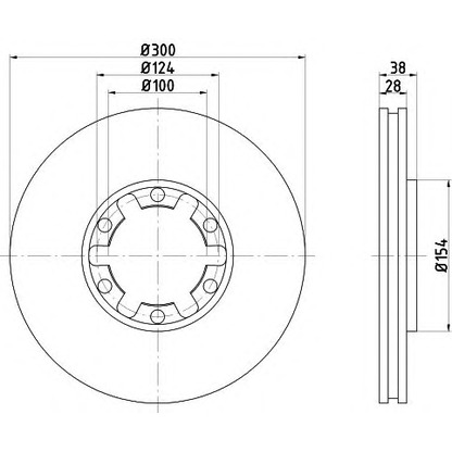 Photo Brake Disc HELLA 8DD355108021