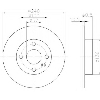 Photo Brake Disc HELLA 8DD355108241