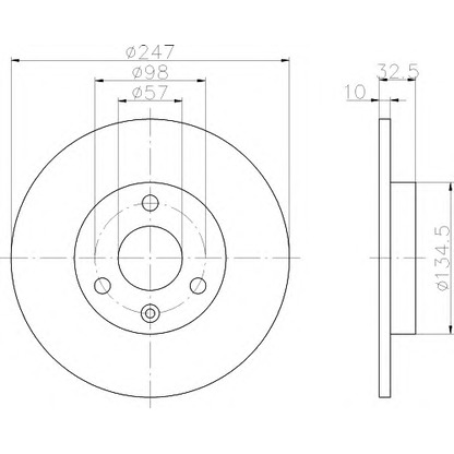 Photo Brake Disc HELLA 8DD355103771