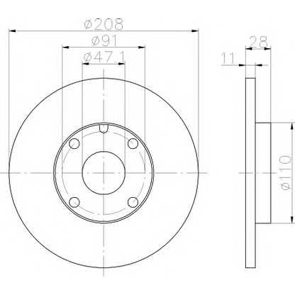 Foto Disco de freno HELLA 8DD355101911