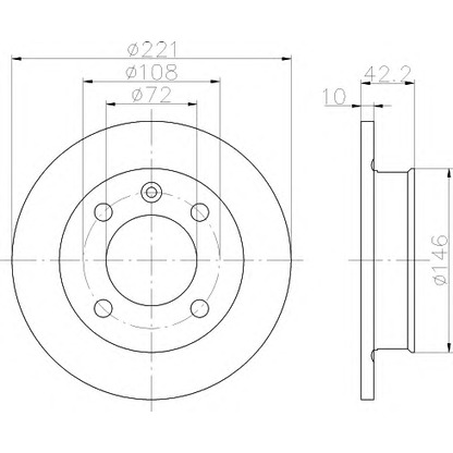 Photo Brake Disc HELLA 8DD355100171