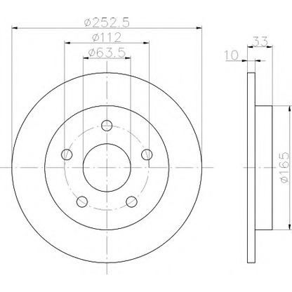 Photo Brake Disc HELLA 8DD355100971