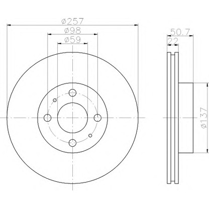 Photo Brake Disc HELLA 8DD355102301