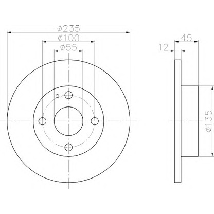 Photo Brake Disc HELLA 8DD355103661