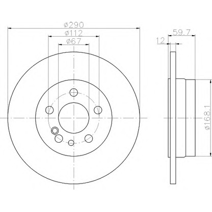 Photo Brake Disc HELLA 8DD355122172