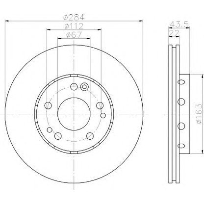 Photo Brake Disc HELLA 8DD355103061