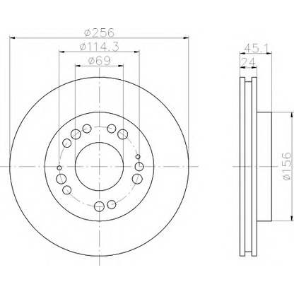 Foto Disco de freno HELLA 8DD355106351