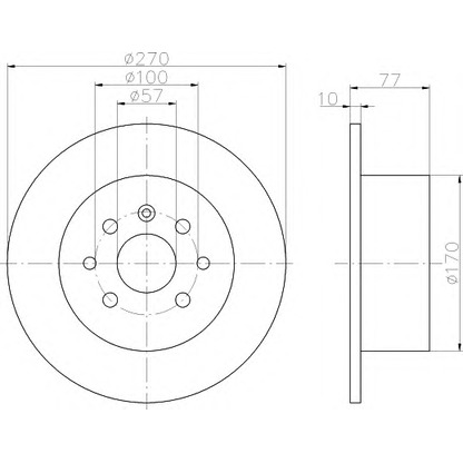 Photo Brake Disc HELLA 8DD355102481