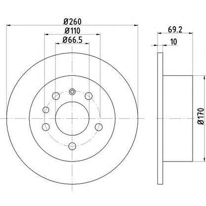 Photo Brake Disc HELLA 8DD355103901