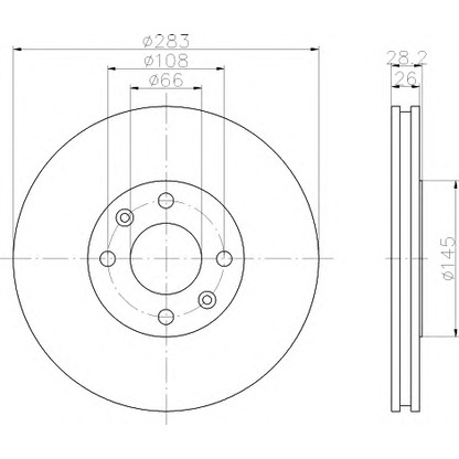 Photo Brake Disc HELLA 8DD355105041