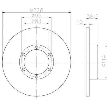 Photo Brake Disc HELLA 8DD355100031