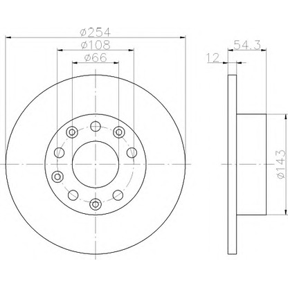 Photo Brake Disc HELLA 8DD355101581