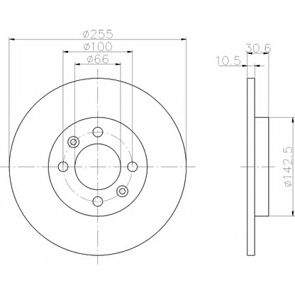 Photo Brake Disc HELLA 8DD355103891